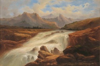 Antonio Smith, El río Cachapoal (1870), óleo sobre tela, 100 x 146 cm, Surdoc 2-27, Colección Museo Nacional de Bellas Artes.