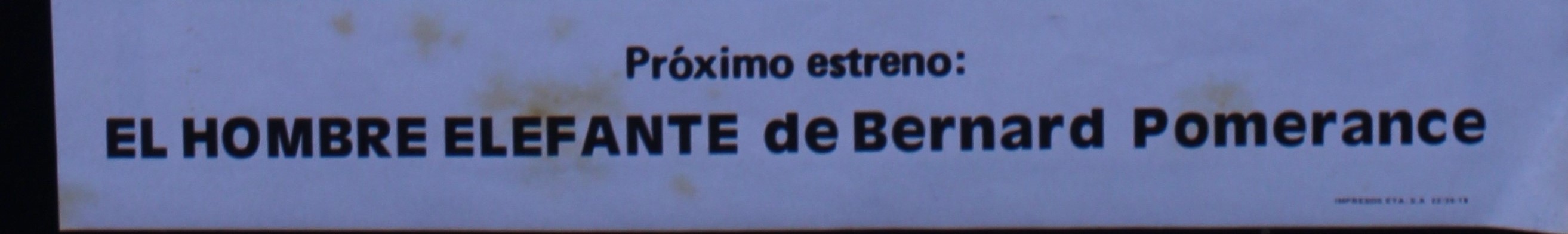 Lucho Barahona, reverso del afiche de la obra La mula del diablo, 1981.